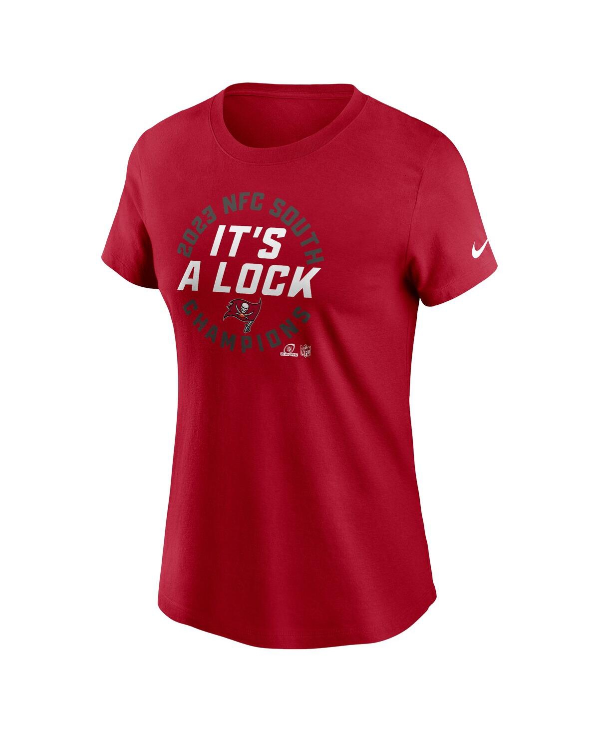Nike Women's  Red Tampa Bay Buccaneers 2023 Nfc South Division Champions Locker Room Trophy Collectio In Red