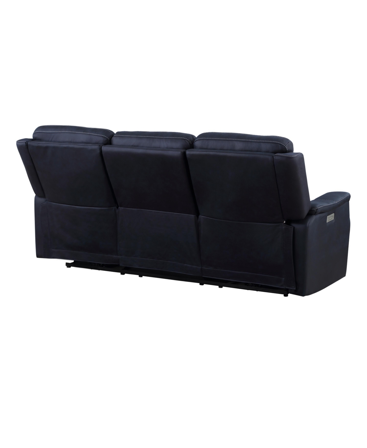 Shop Steve Silver Valencia 84" Dual Power Reclining Sofa In Dark Blue