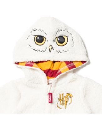 Hedwig Owl Boys Zip Up Costume Coverall White Infant