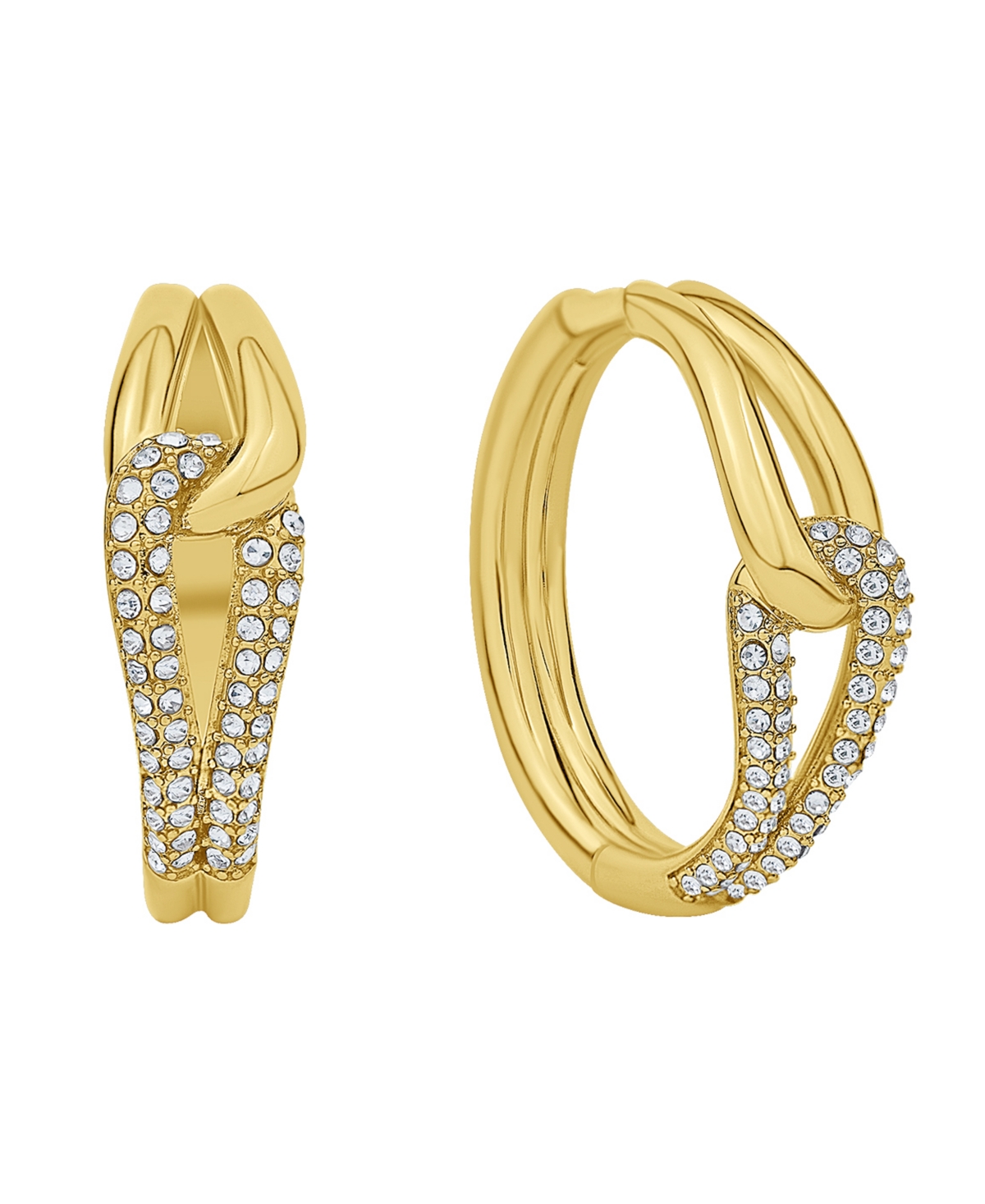 Shop And Now This Crystal Knot Hoop Earring In Gold