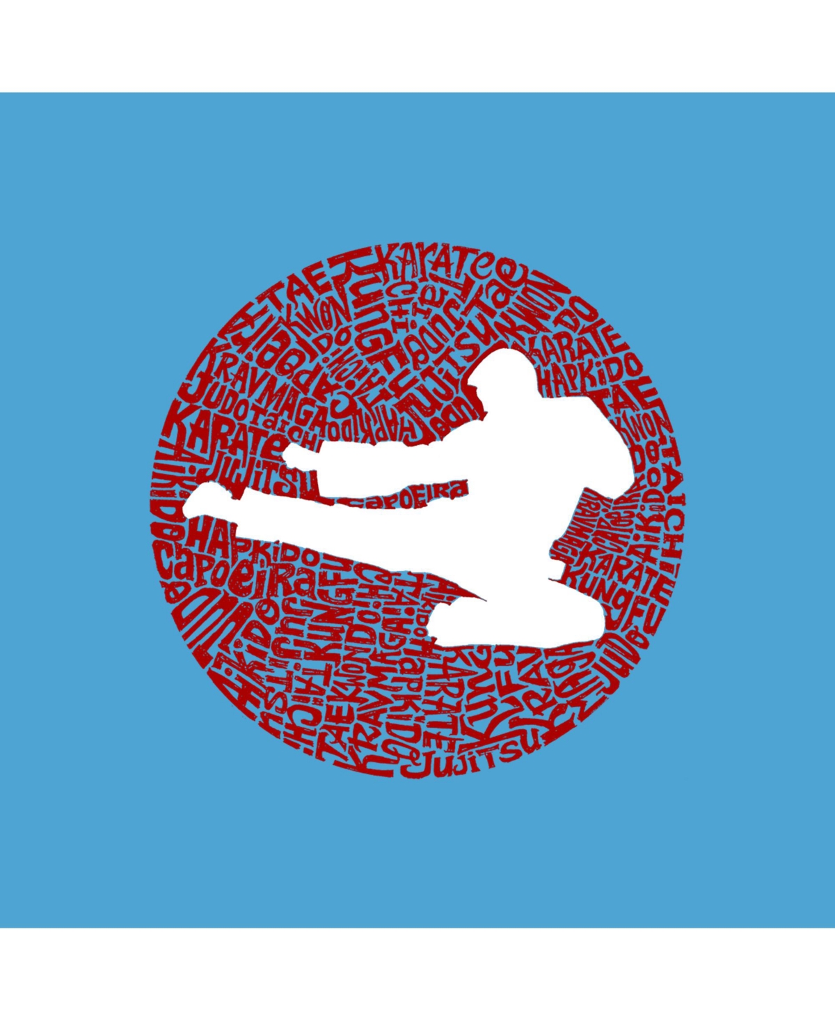Girl's Word Art T-shirt -Types of Martial Arts