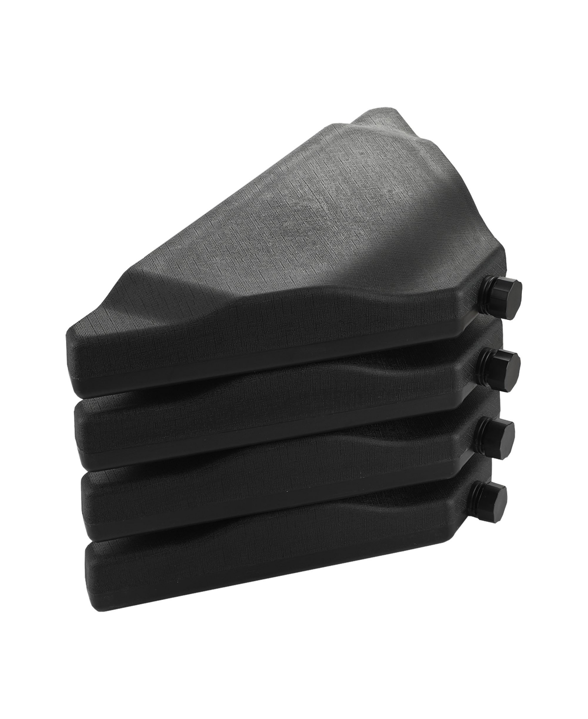4 Pieces Fillable Offset Cantilever Umbrella Base Stand, Black - Black