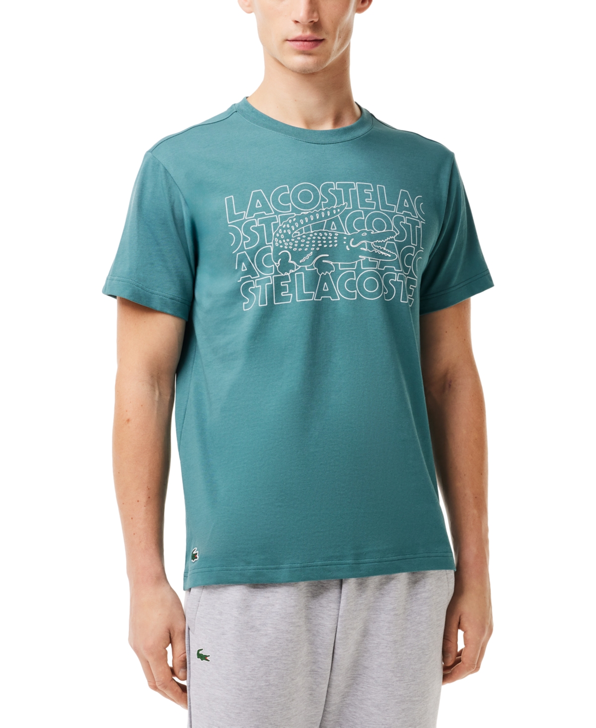 Shop Lacoste Men's Classic Fit Short Sleeve Performance Graphic T-shirt In Iy