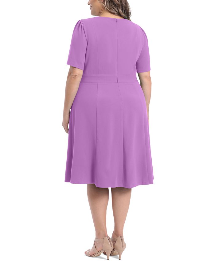 women's london times empire waist fit & flare midi dress London Times Multi Stripe Jersey Fit & Flare Dress, Size 6P