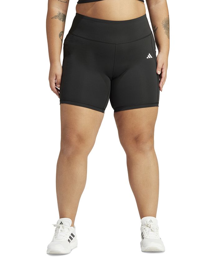 Adidas plus size optime 7 bike shorts macy s