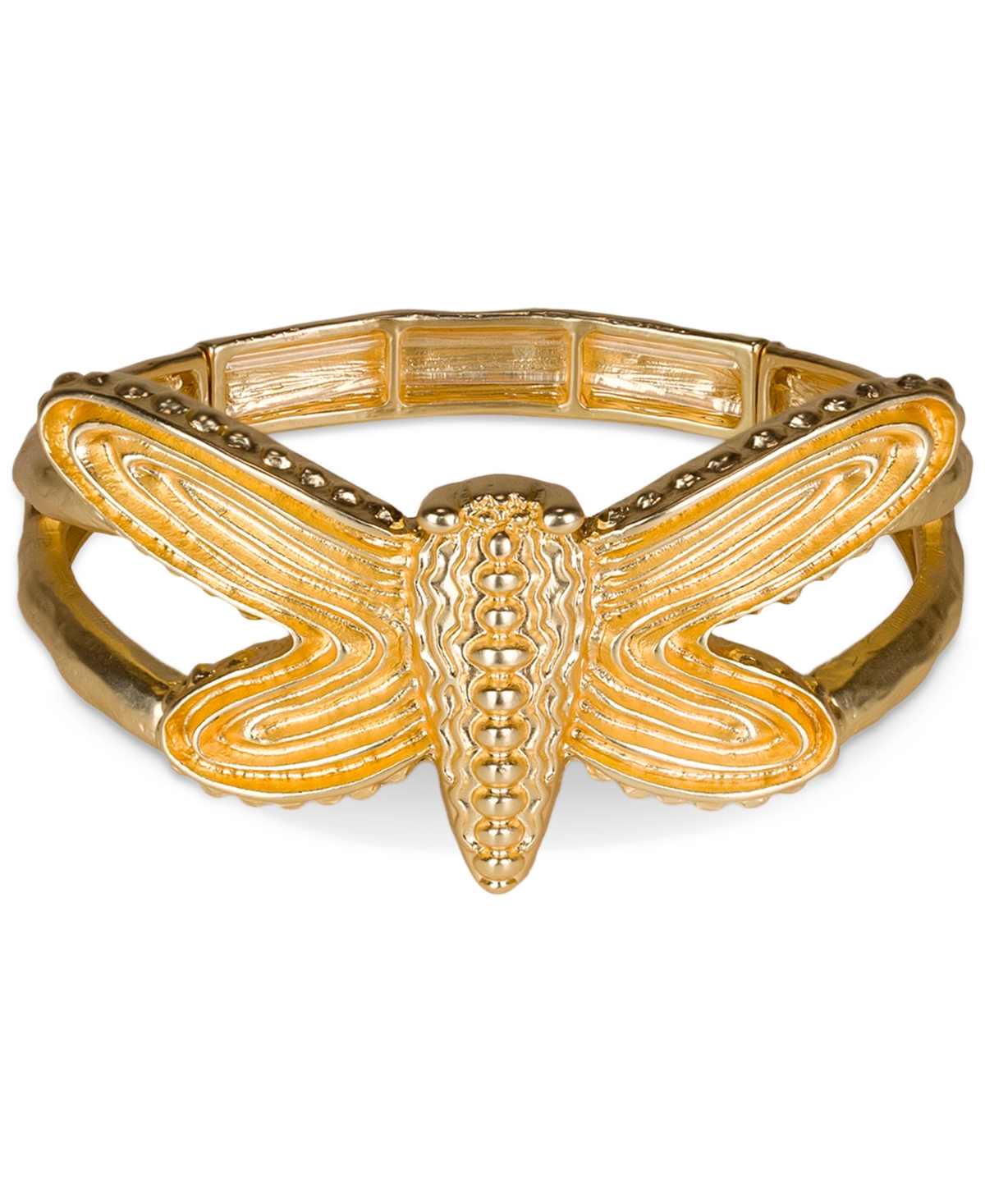 Gold-Tone Butterfly Stretch Bangle - Egyptian Gold