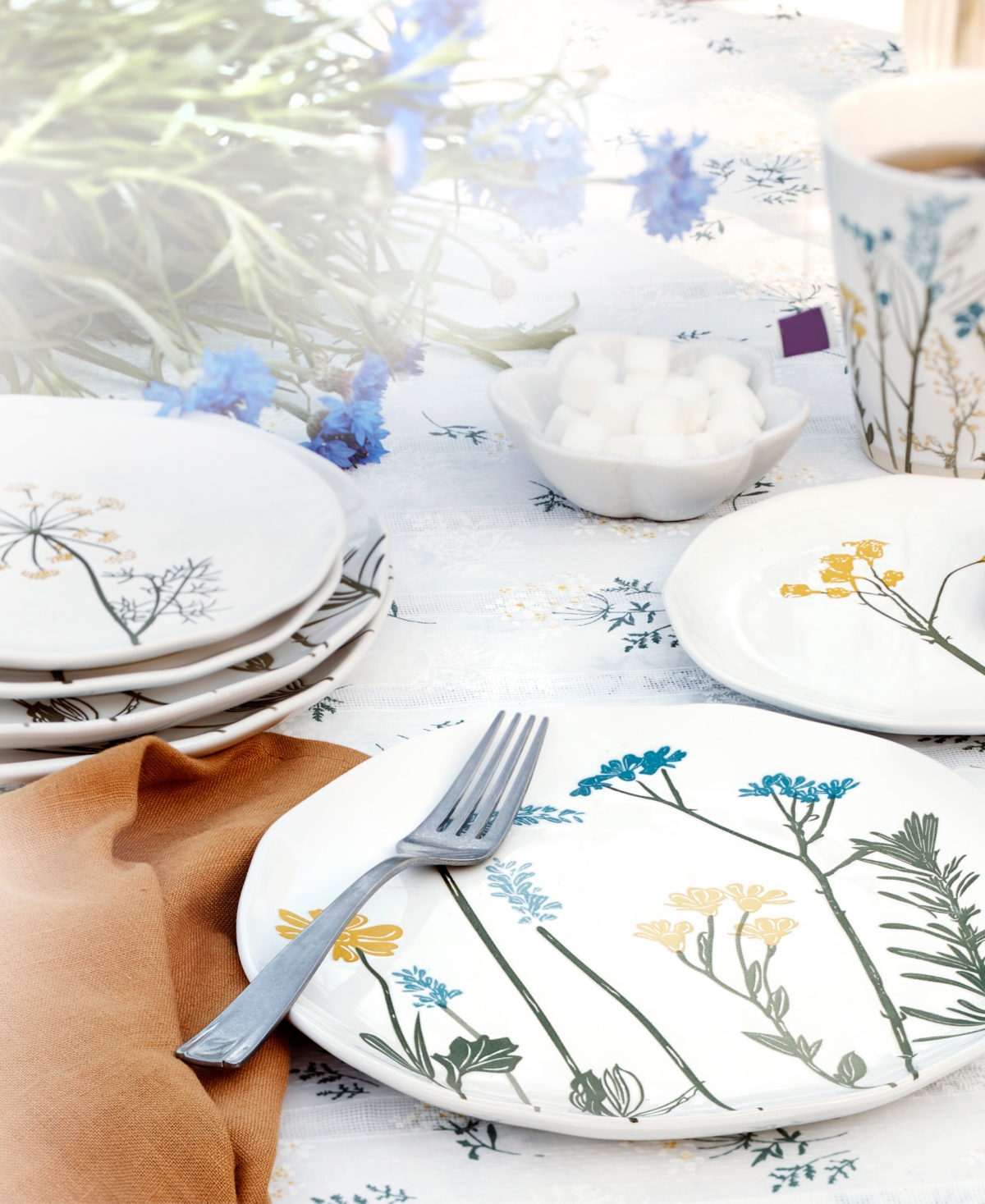 Lenox Wildflowers Accent Plates, Set Of 4 In White