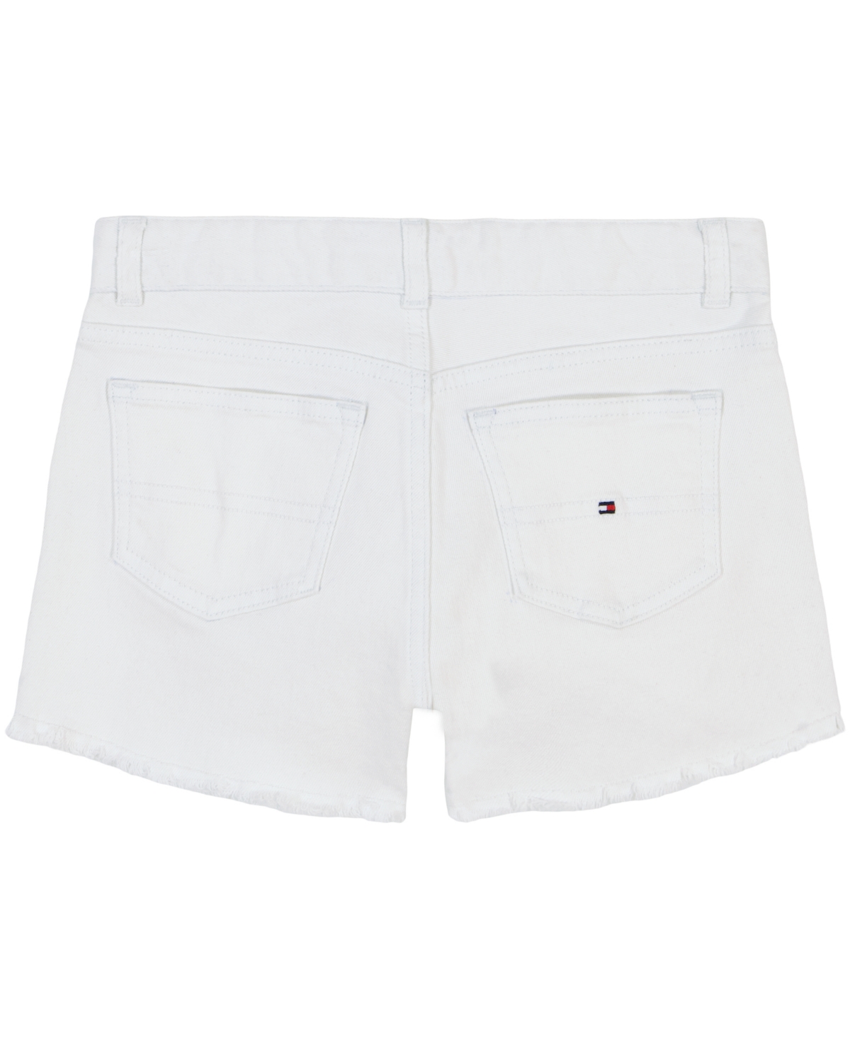 Tommy Hilfiger Little Girls Stretch Denim Frayed Hem Shorts