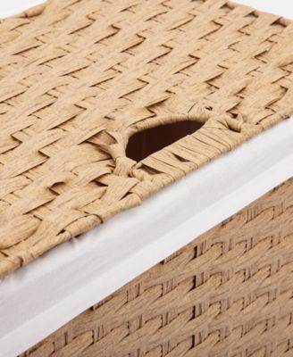 Handwoven Lidded Laundry Hamper