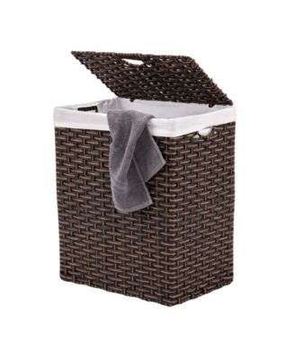 Handwoven Lidded Laundry Hamper