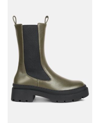 Women's Jolt Elasticated Gussets Lug Sole Boots