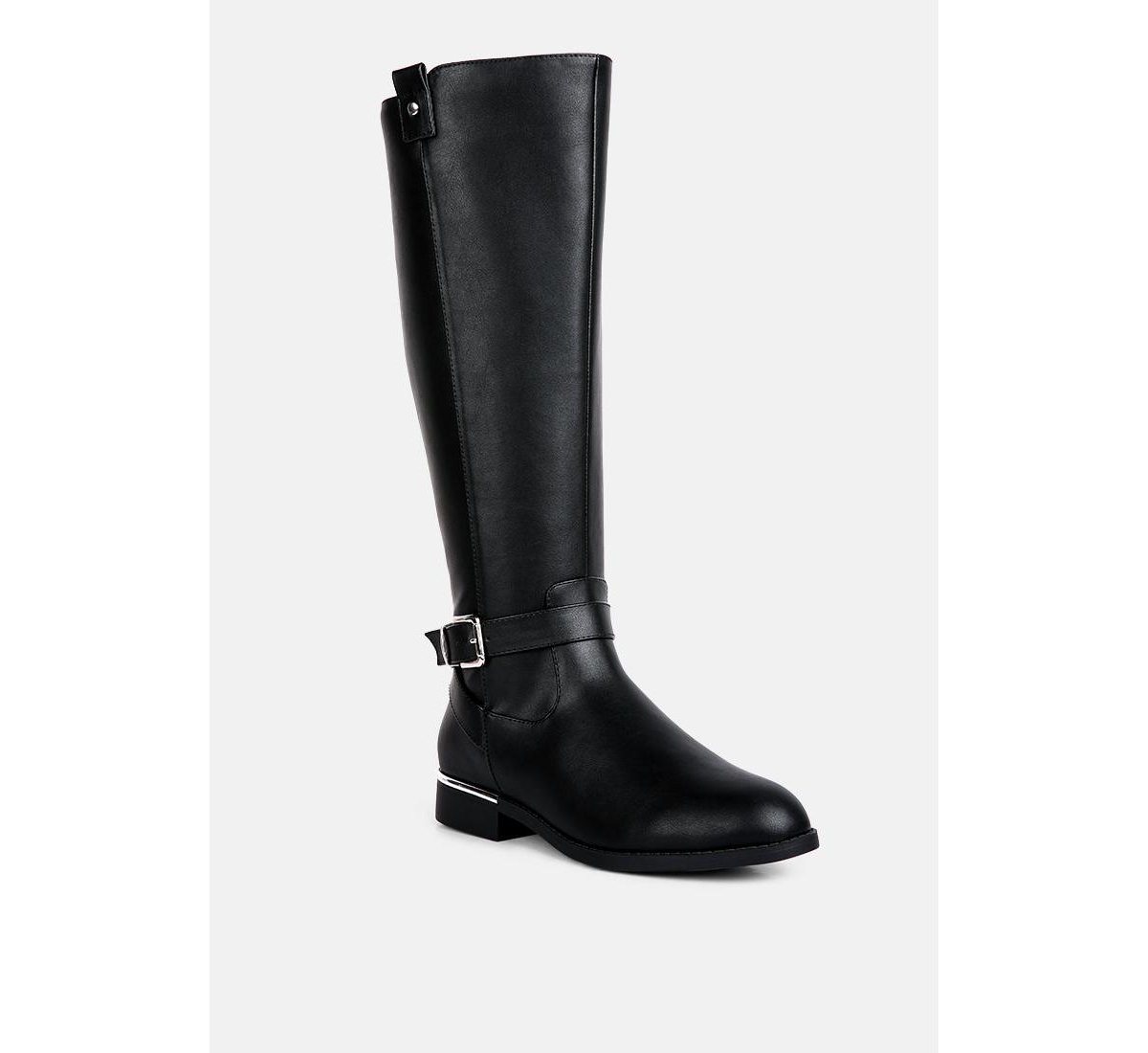 Women's Renny Buckle Strap Embellished Calf Boots