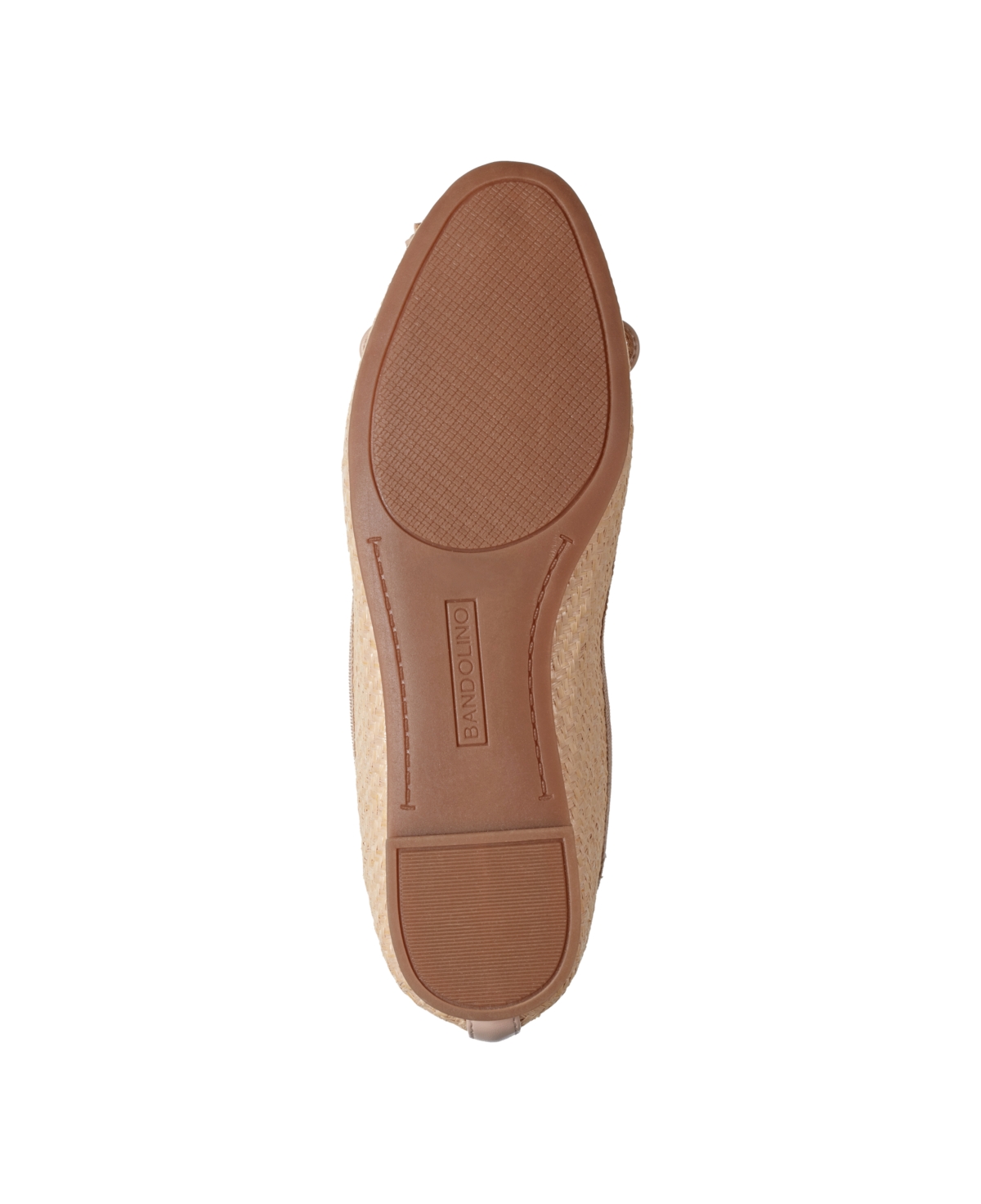 Bandolino Women's Paprika Bow Detail Ballet Flats - Light Natural Woven - Textile, Faux Leat