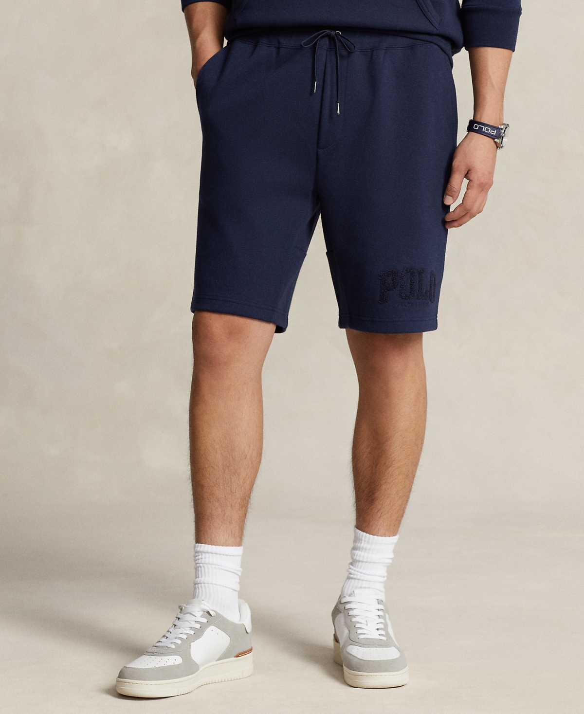 Shop Polo Ralph Lauren Men's 9-inch Logo Double-knit Mesh Shorts In Cruise Navy