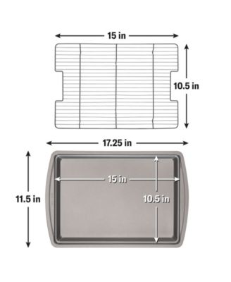 Good Cook Everyday Nonstick Steel Crispy Baking Set with Baking Sheet and Wire Rack, 15" x 10.5"