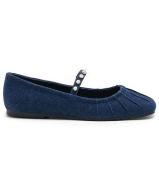 Women's Eimar Imitation Pearl Square Toe Ballet Flats