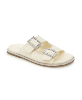 Women's Sydney Two Band Jewel Buckle Flat Sandals