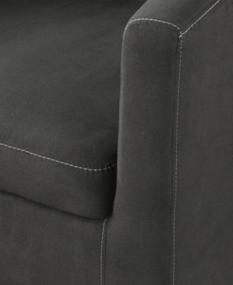 27.75" Microfiber Roosevelt Accent Chair with Ottoman