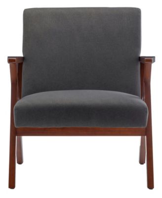 28.5" Polyester Cliff Mid-Century Modern Accent Armchair