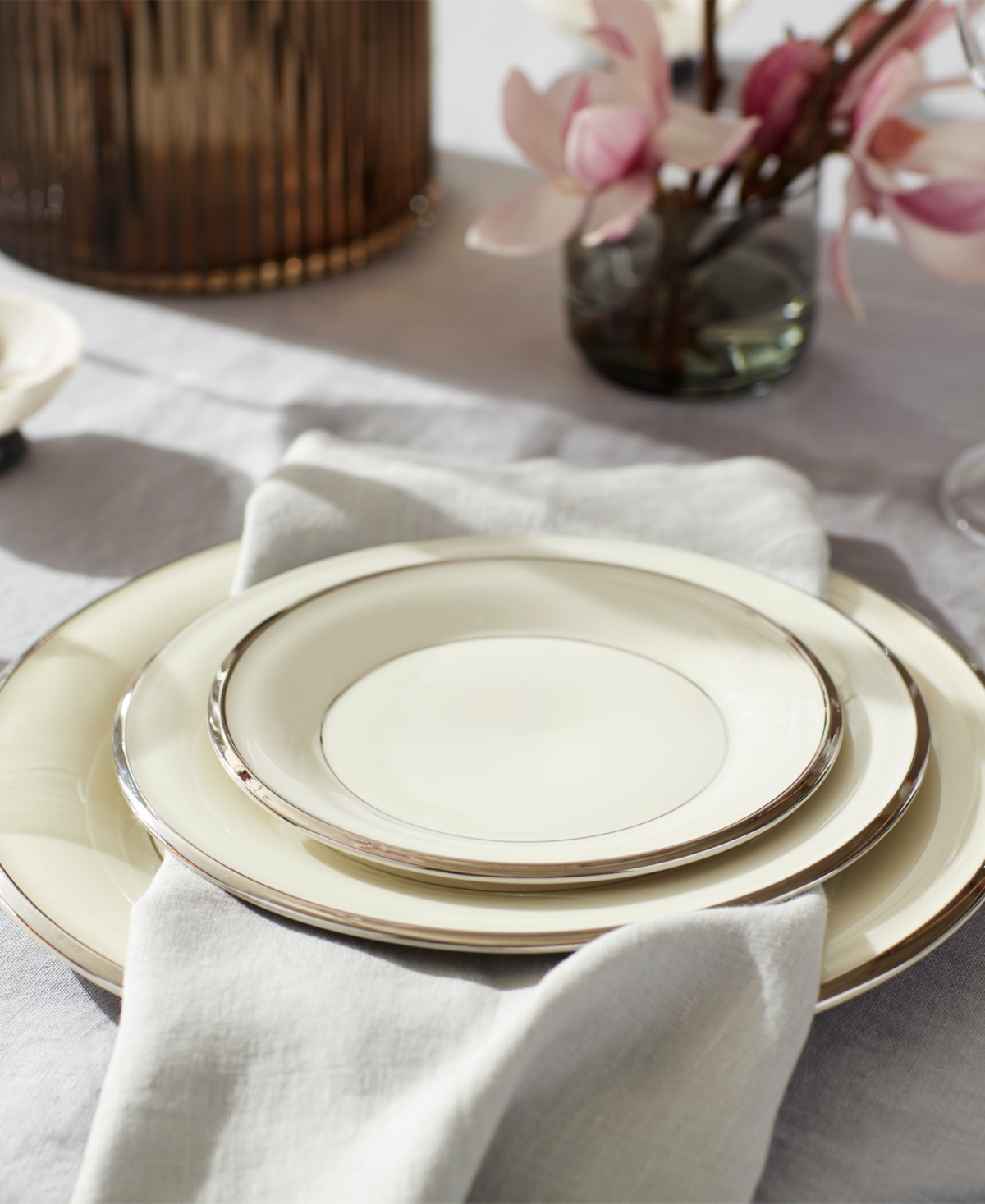 Shop Lenox Solitaire 12-piece Dinnerware Set, Service For 4 In White And Ivory