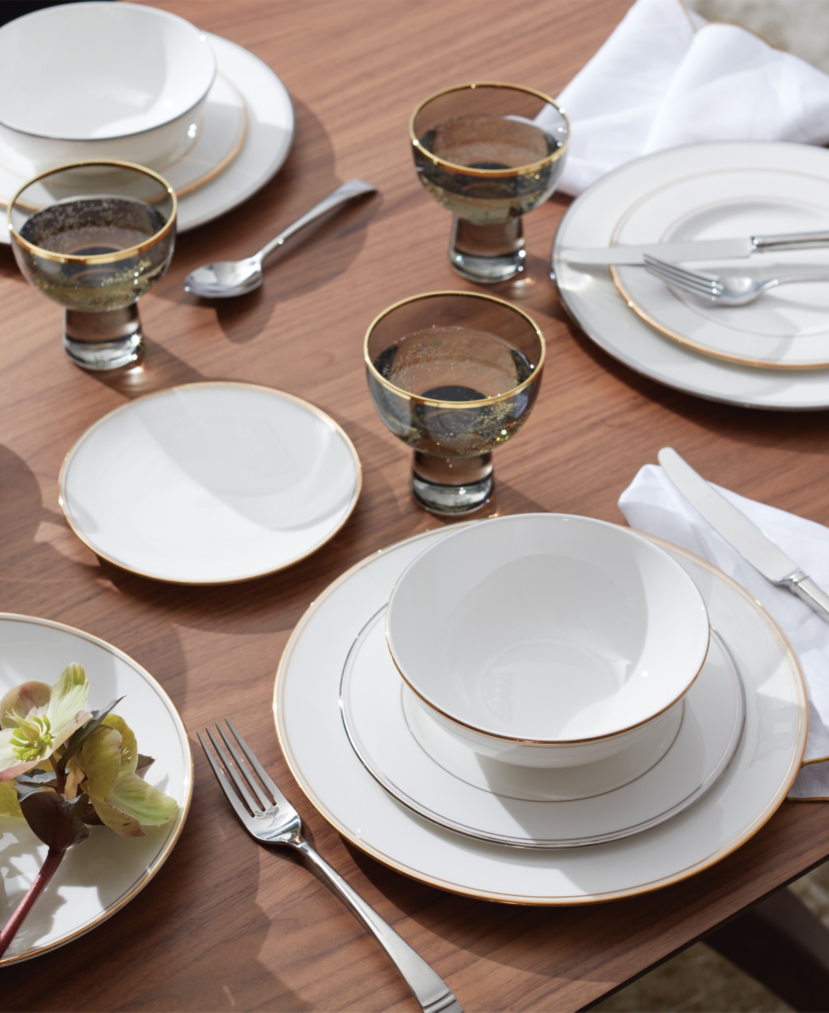 Shop Lenox Federal Gold 12-piece Dinnerware Set, Service For 4 In White