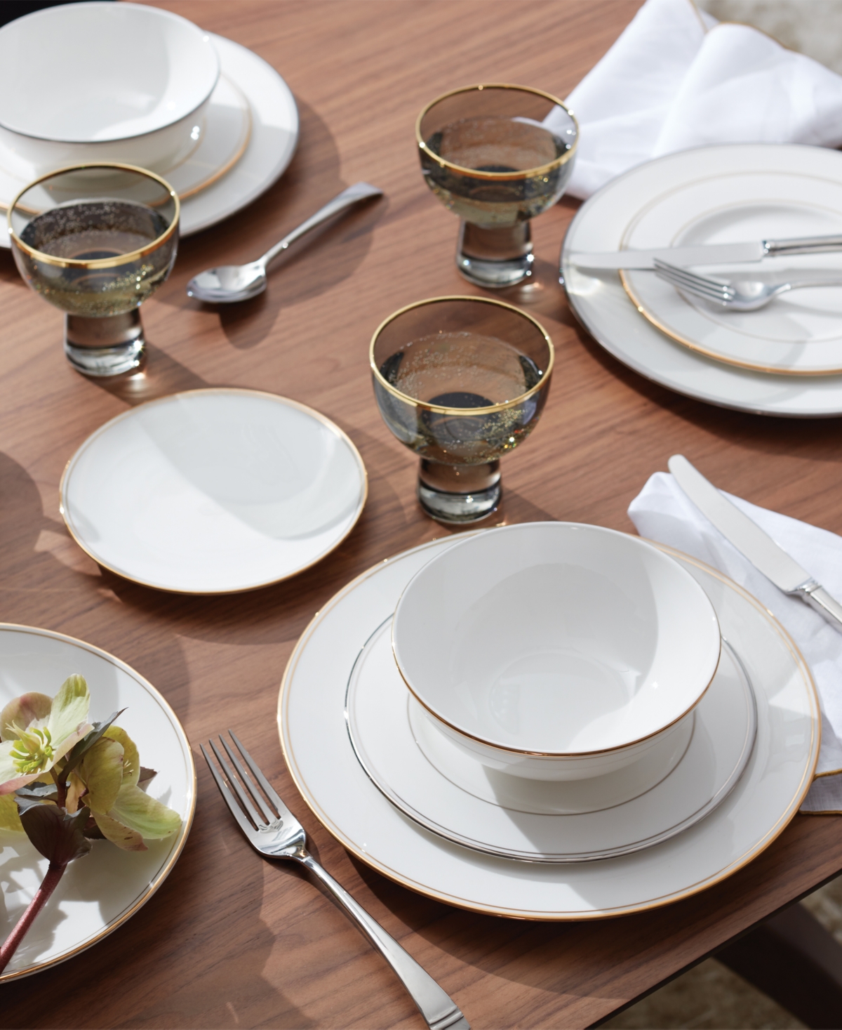 Lenox Federal Gold 12-piece Dinnerware Set, Service For 4 In White