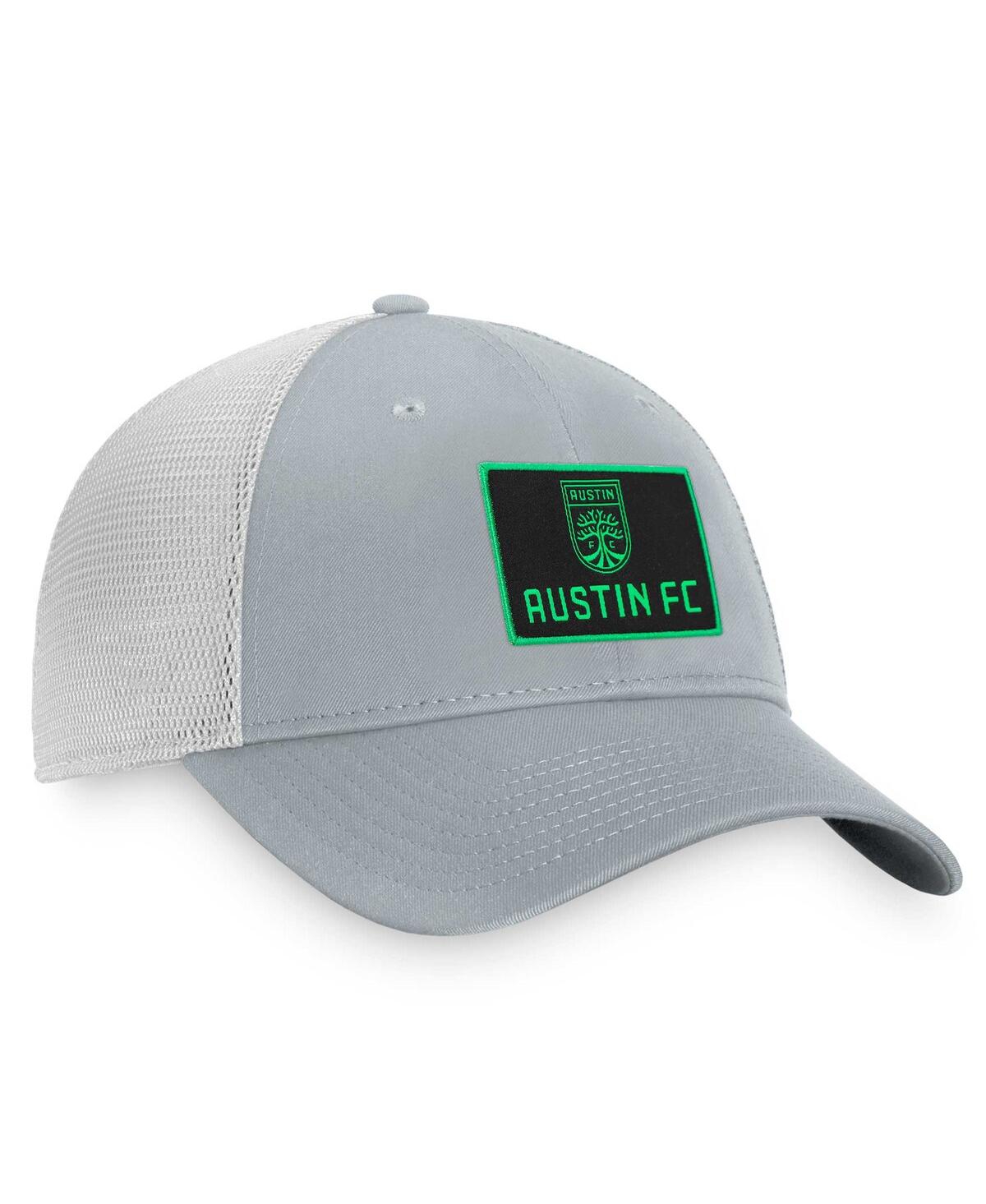 Fanatics Men's  Gray Austin Fc Logo Adjustable Hat In Gray