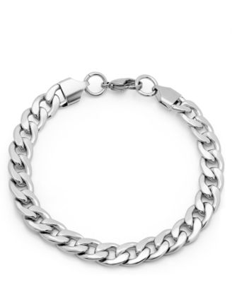 Men's Silver-Tone Cuban Bracelet