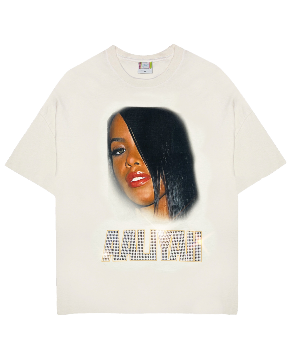 Men's Cross Colours X Aaliyah Bling T-shirt - Off white