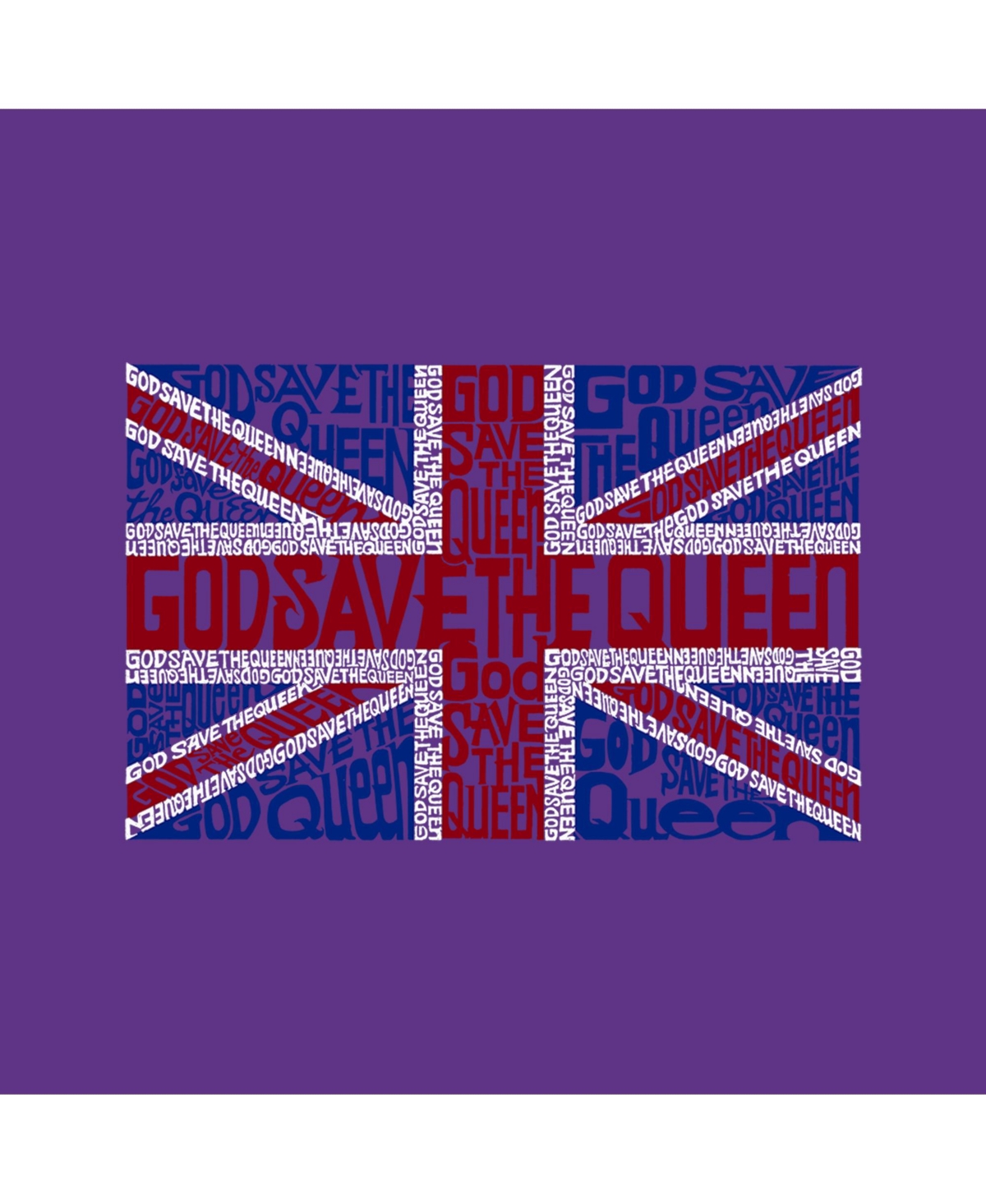 Girl's Word Art T-shirt - God Save The Queen