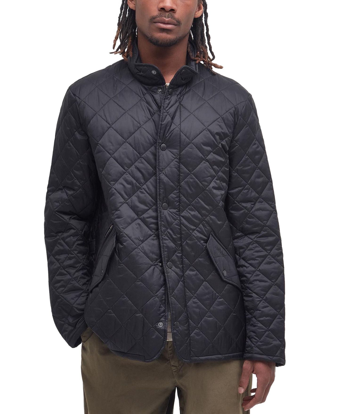 Мужская куртка Barbour Flyweight Chelsea, цвет: Чёрный — фото 1