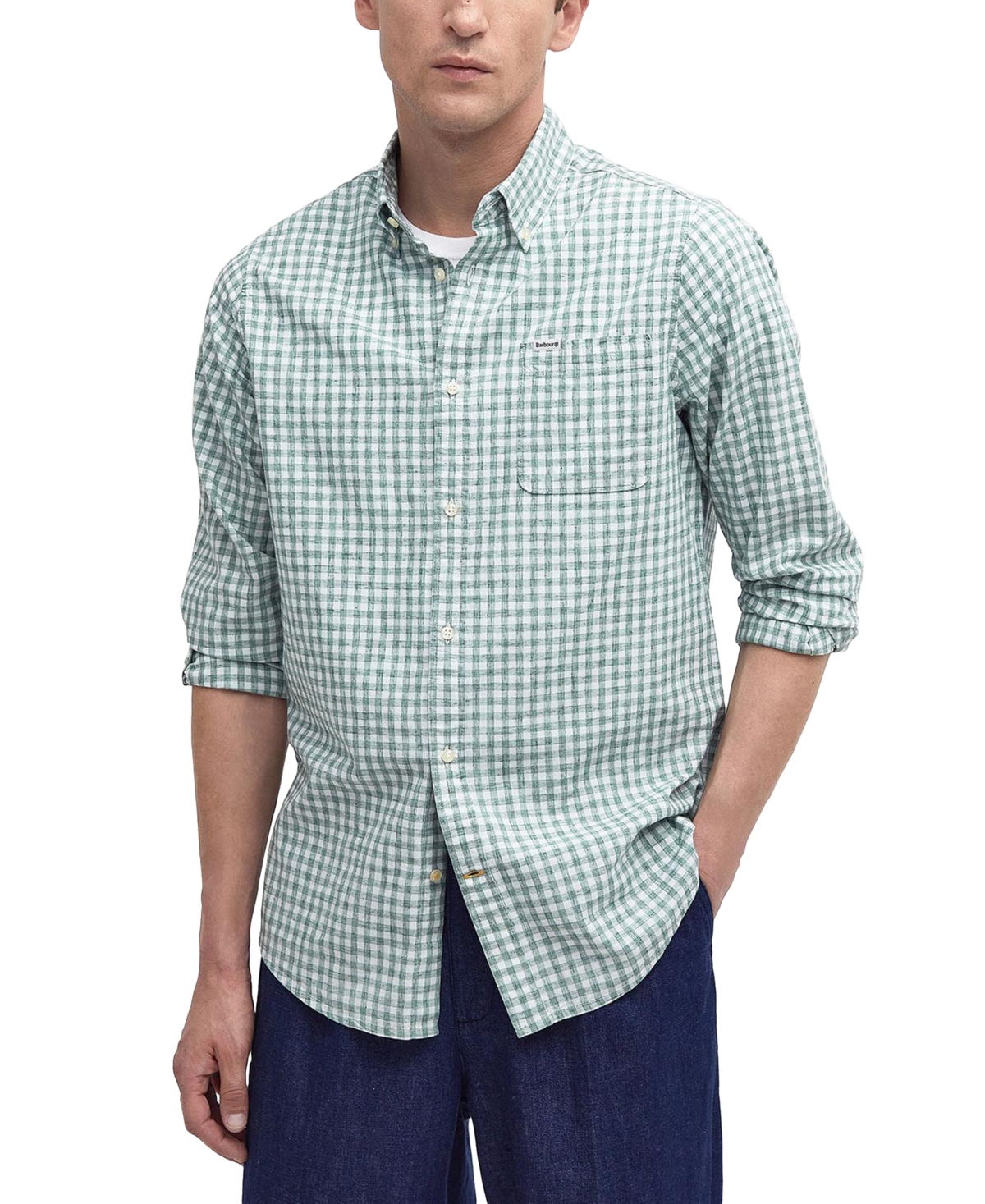 Barbour Men's Kanehill Tailored-fit Gingham Shirt In Agave Green