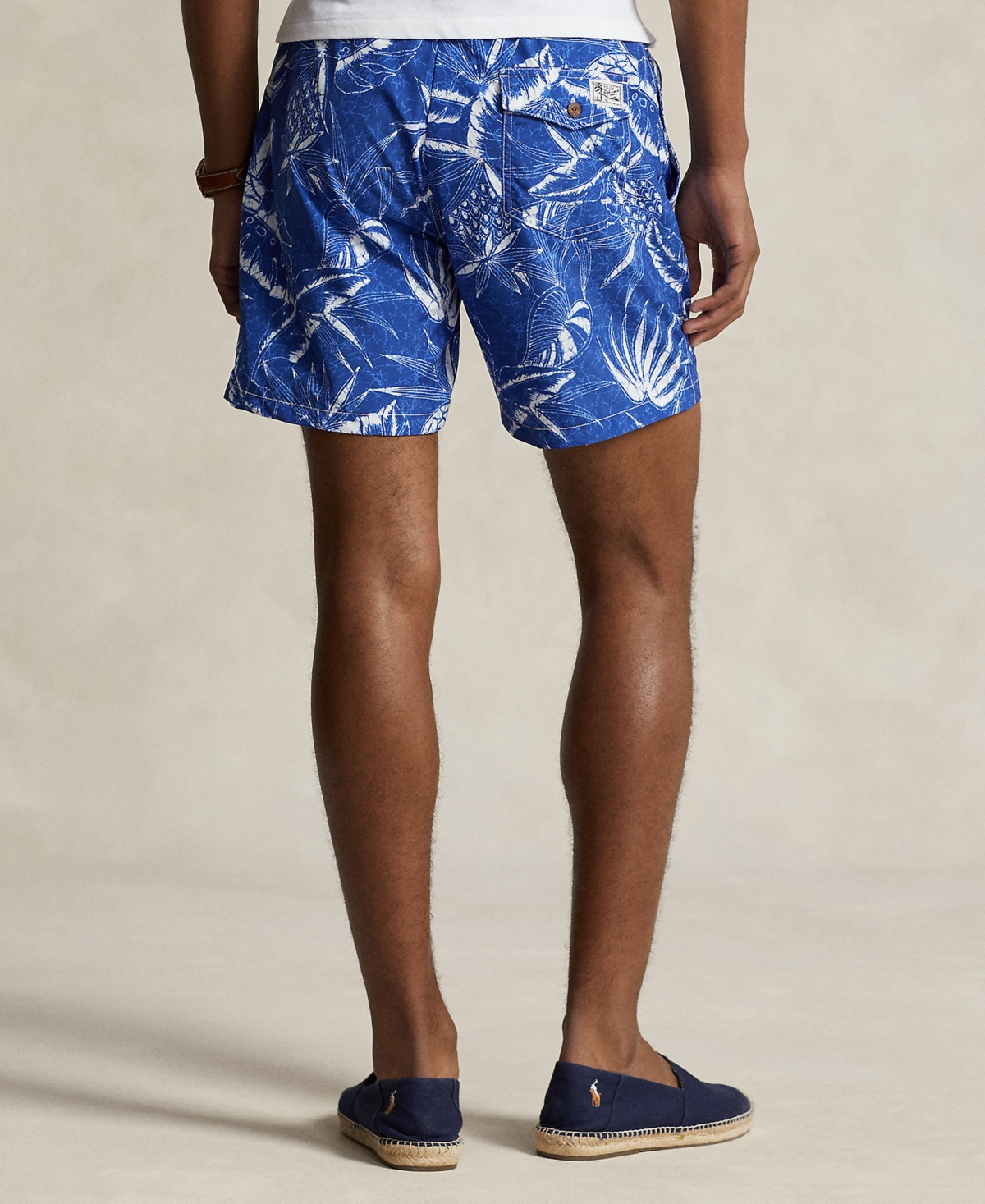 Shop Polo Ralph Lauren Men's 5.75-inch Hoffman Print Swim Trunks In Ocean Breeze Floral