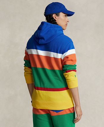 Polo Ralph Lauren Men's Big & Tall Logo Striped Fleece Hoodie - Macy's
