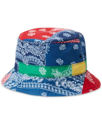 Polo Ralph Lauren - Men's Bandanna-Print Color-Blocked Bucket Hat