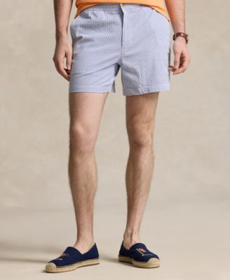 폴로 랄프로렌 Polo Ralph Lauren Mens 6-Inch Polo Prepster Seersucker Shorts,Blue Seersucker