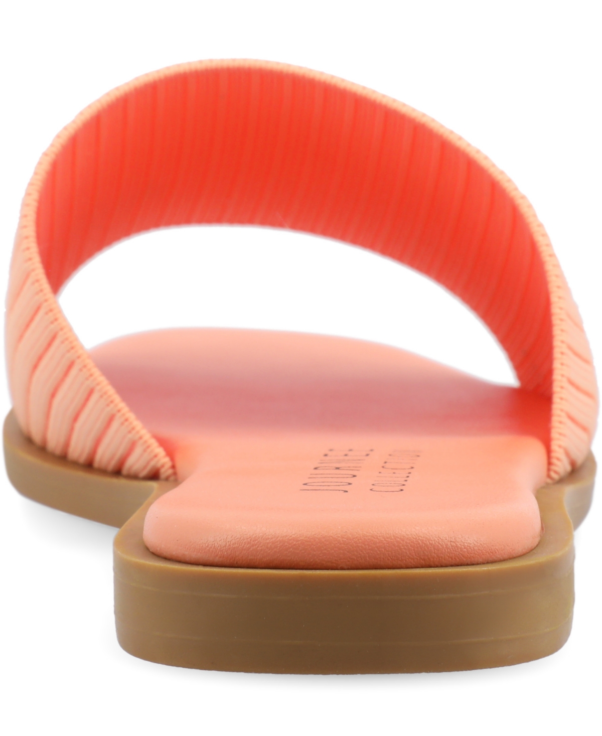 Journee Collection Women's Prisilla Single Band Slide Flat Sandals