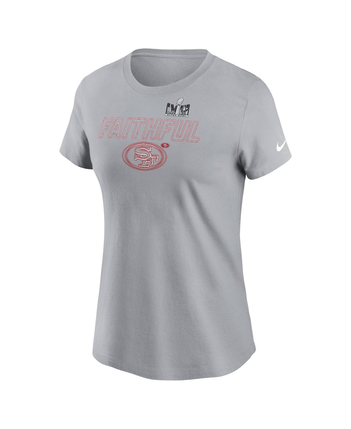 Shop Nike Women's  Gray San Francisco 49ers Super Bowl Lviii Local Essential T-shirt