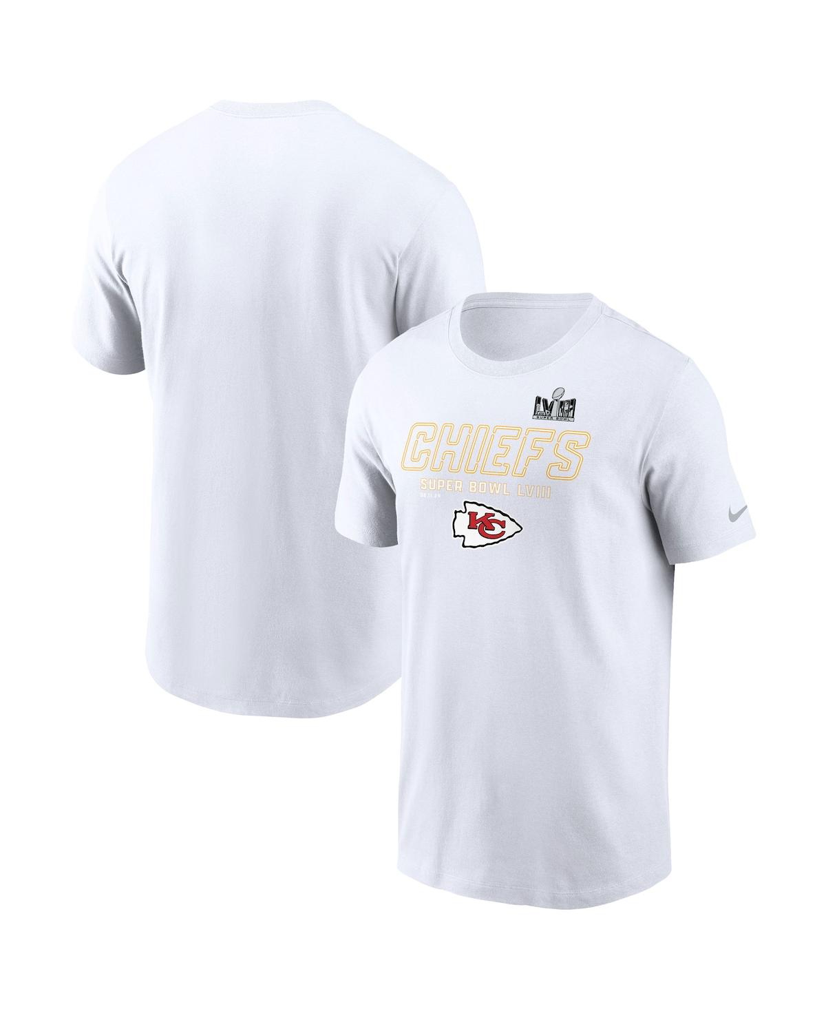 Nike Men's  White Kansas City Chiefs Super Bowl Lviii Iconic T-shirt