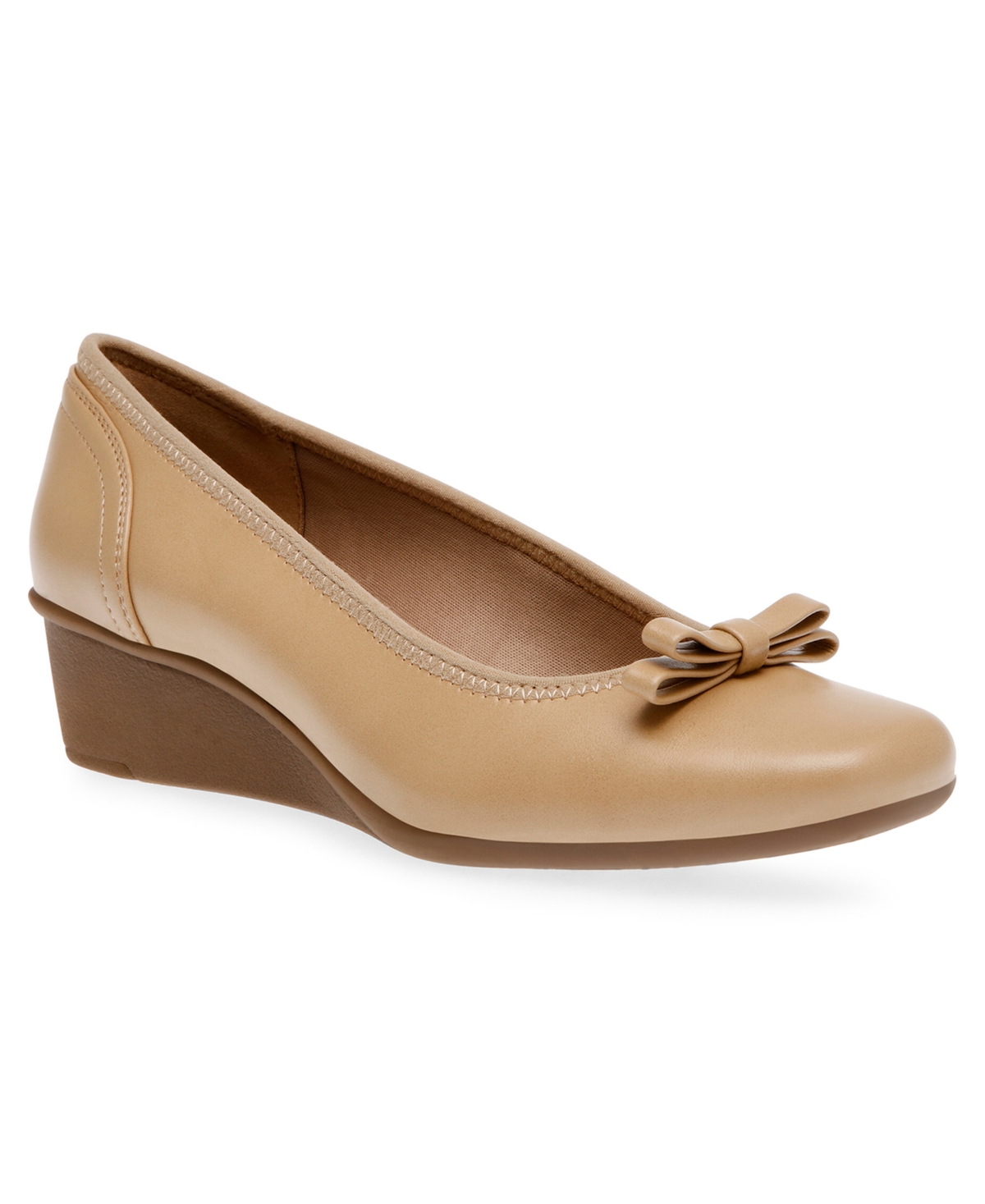 Women's Wales Ballet Wedge Pumps - Platinum Smooth