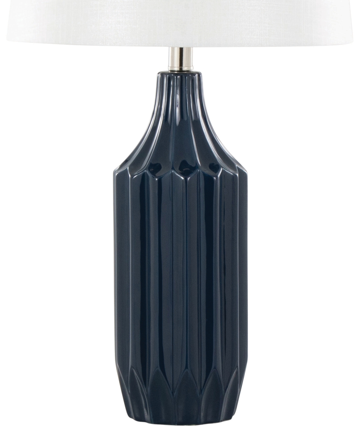 Shop Lumisource Stella 23" Ceramic Table Lamp In Dark Blue,white