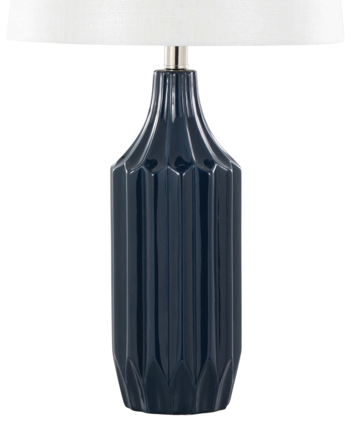 Lumisource Stella 23" Ceramic Table Lamp In Dark Blue,white