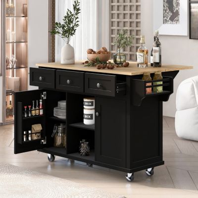 Multifunctional Storage and Wheels Kitchen Cart