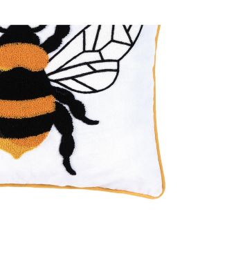 Spring Summer Bumble Bee Tufted Accent Pillow, 14" x 18"