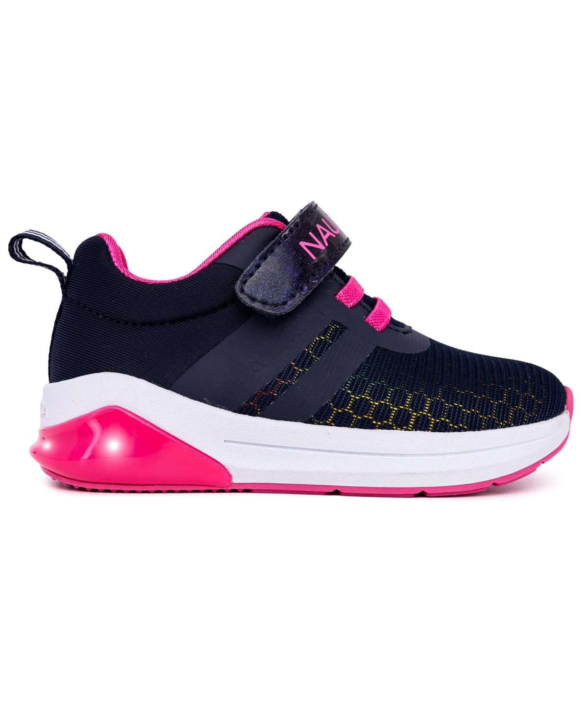 Nautica Toddler and Little Girls Towhee Buoy Light Up Lace Up Sneakers - Pink