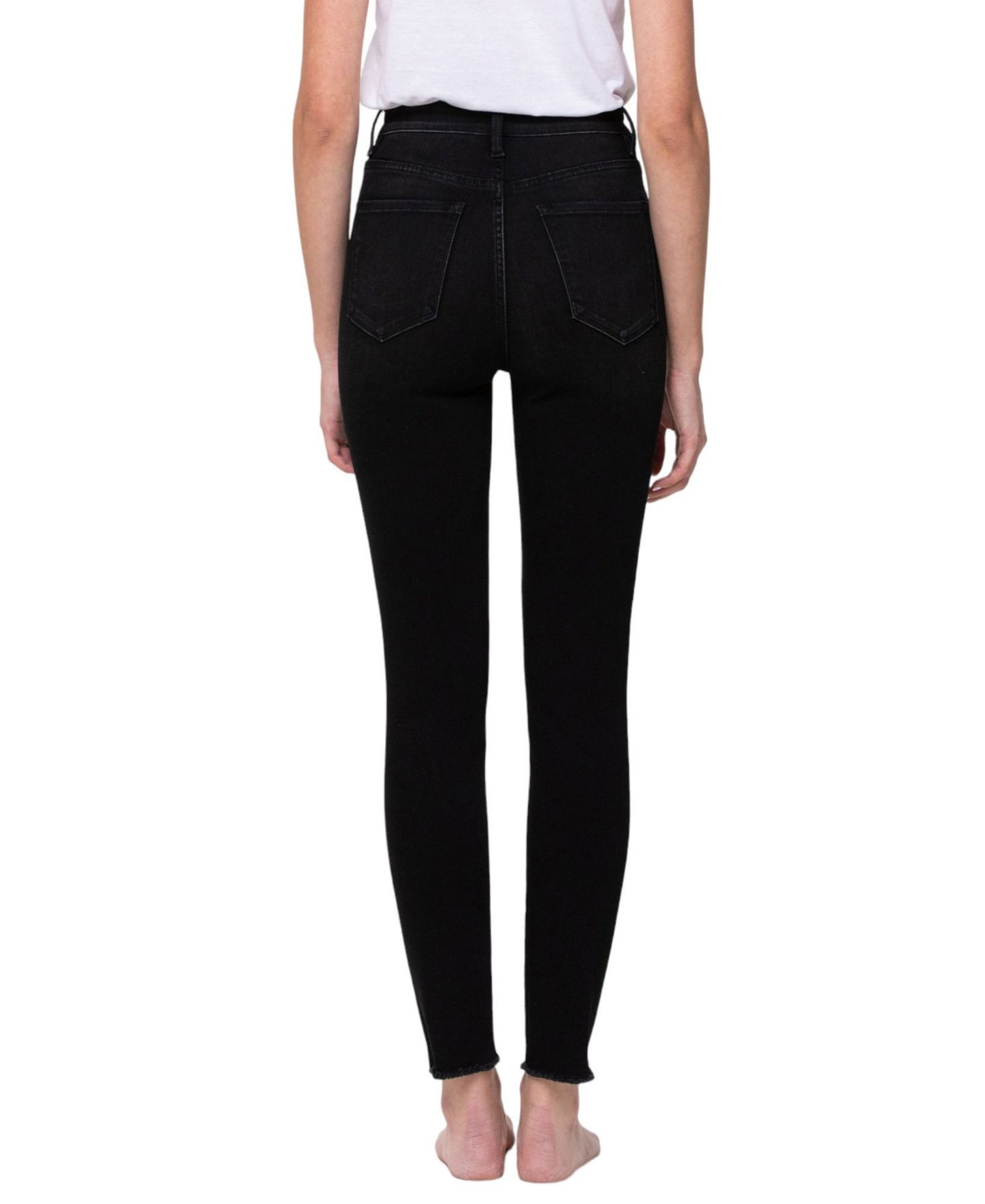 Женские джинсы Vervet Super High Rise Ankle Skinny, цвет: Потёртый чёрный — фото 3
