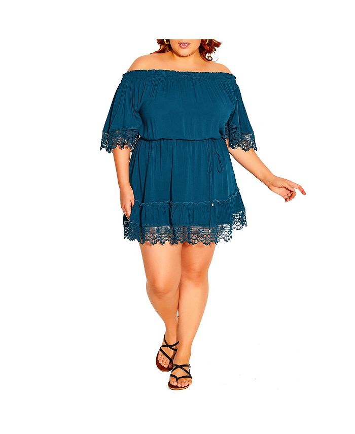 Plus Size Crochet-Detailed Top