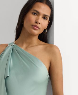 Lauren Ralph Lauren Women's One-Shoulder Satin Gown Macy's