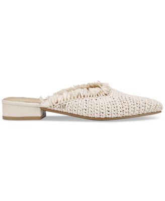 Women's Reeta Fringe Raffia Flat Mules