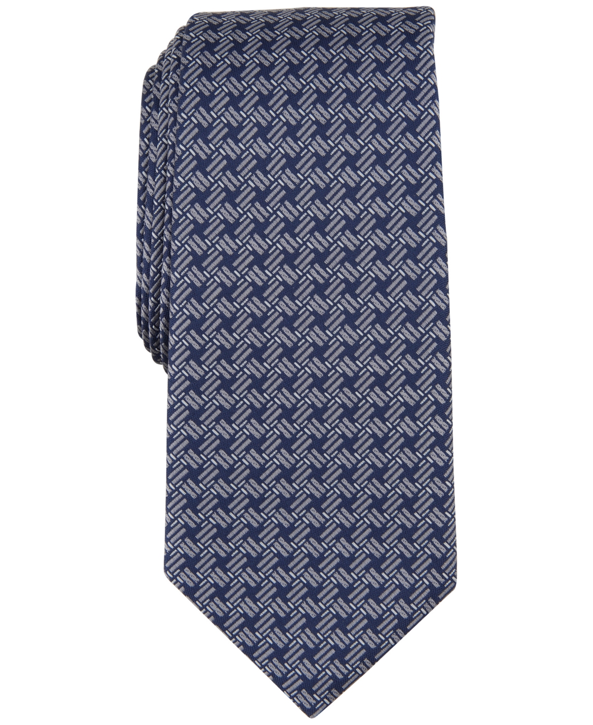 Shop Alfani Men's Tolbert Patterned Tie, Created For Macy's In Silver